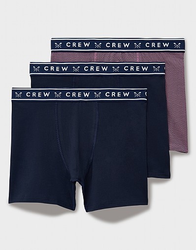 3 Pack Jersey Boxer in Herringbone