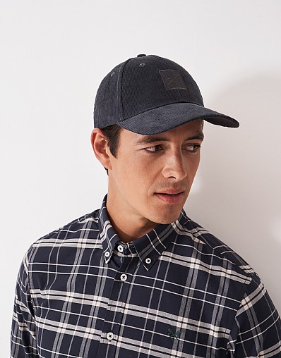 Cotton Corduroy Cap in Charcoal