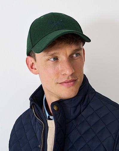 Wool Blend Crew Cap in Green
