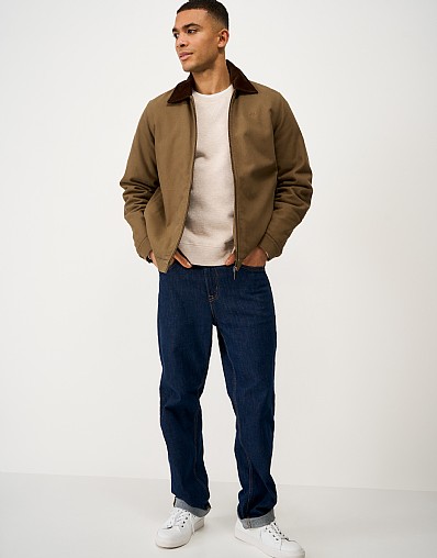Cotton-Canvas Jacket in Camel Brown