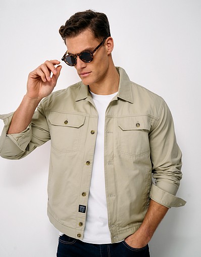 Sandley Twill Jacket in Stone