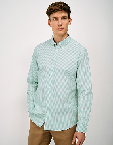Slim Fit Double Stripe Shirt in Green