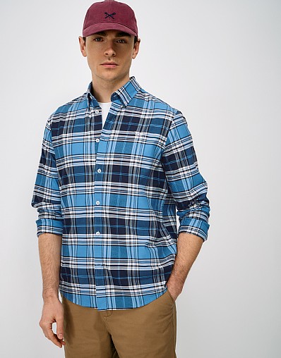 Oxford Cotton Shirt in Blue & Navy Neilson Check