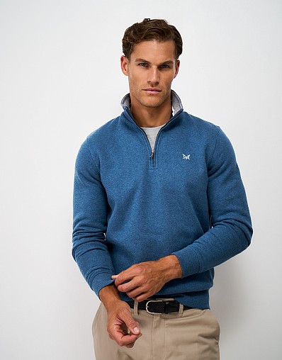 Classic Half Zip Sweatshirt in Dark Sea Blue