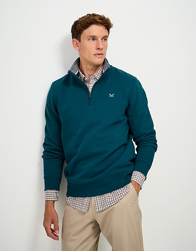 Classic Half Zip Sweatshirt in Blue