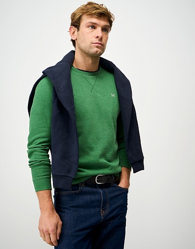 French Rib Crew in Green