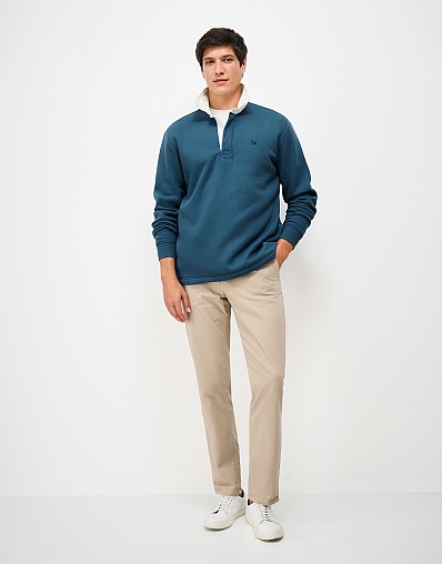 Rugby Sweatshirt in Deep Teal Blue