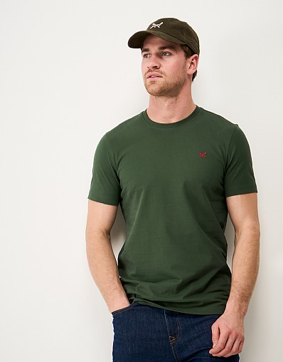 Crew Classic Cotton Tee in Forest Green