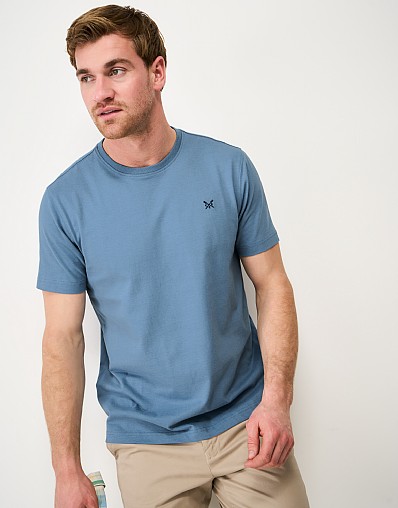 Crew Classic Cotton Tee in Dusky Blue