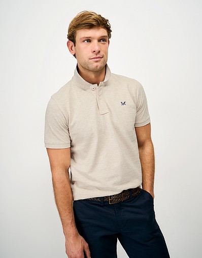 Classic Pique Polo in Beige