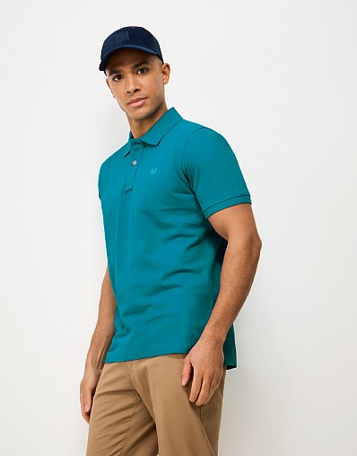 Classic Piqué Polo Shirt in Petrol Blue