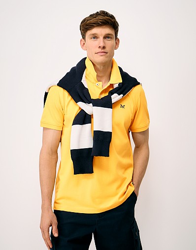 Classic Piqué Polo Shirt in Deep Yellow