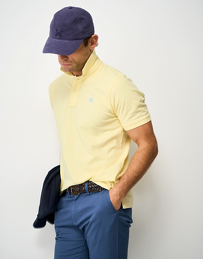 Classic Cotton Piqué Polo Shirt in Yellow