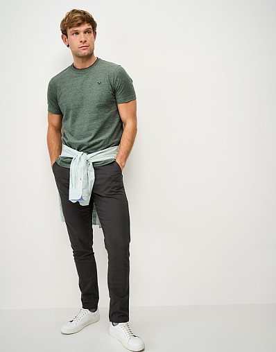 Oxford Cotton Tee in Dark Green