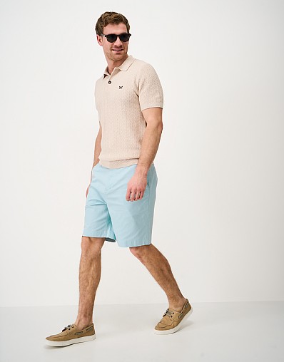 Bermuda Chino Stretch Shorts in Blue Haze