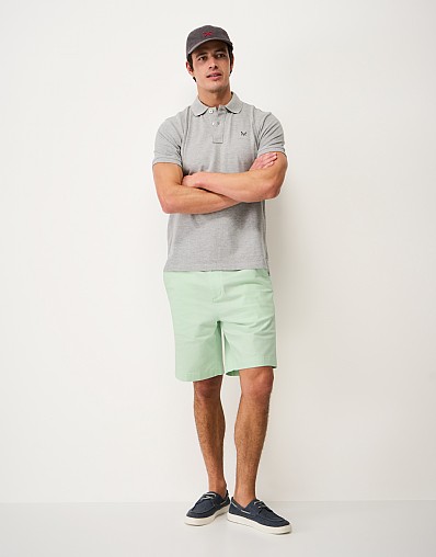 Bermuda Cotton Chino Stretch Shorts in Aqua