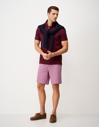 Bermuda Cotton Chino Stretch Shorts in Mauve