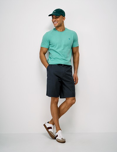 Cotton Twill Shorts in Dark Navy