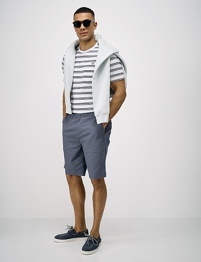 Cotton Twill Shorts in Blue