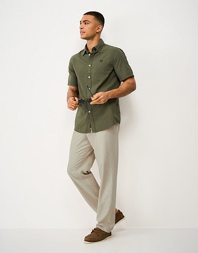 Linen Blend Trousers in Neutral