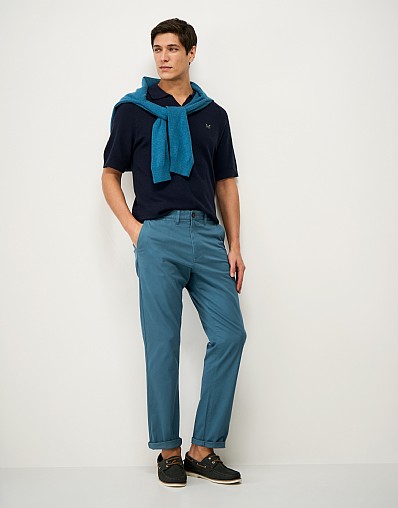 Slim Chinos in Teal