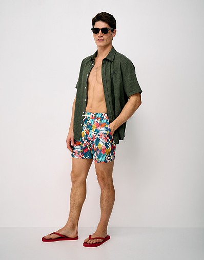 Swim Shorts in Multicoloured Tropical Floral Print