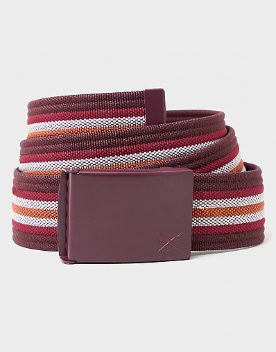 Stretch Elastic Clip Belt in Burgundy