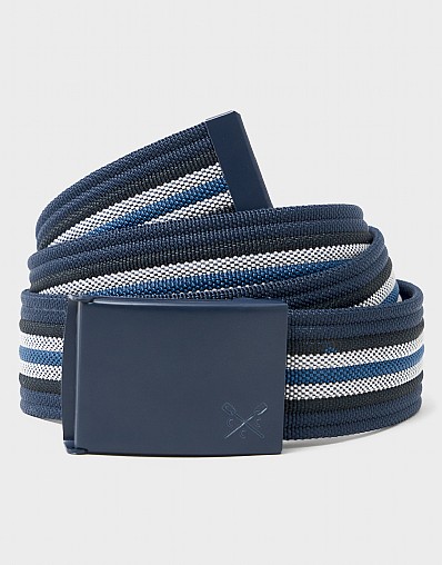Stretch Elastic Clip Belt in Navy and Pink