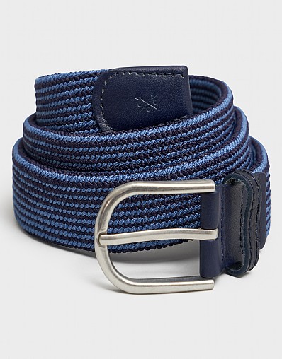 Stretch Woven Belt in Blue