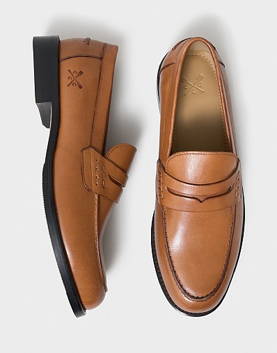 Smart Leather Loafers in Tan
