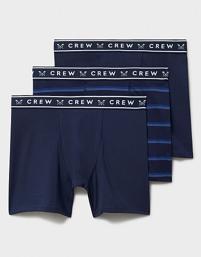 3 Pack Jersey Boxers in Peacoat
