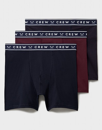 3 Pack Jersey Boxers in Burgundy