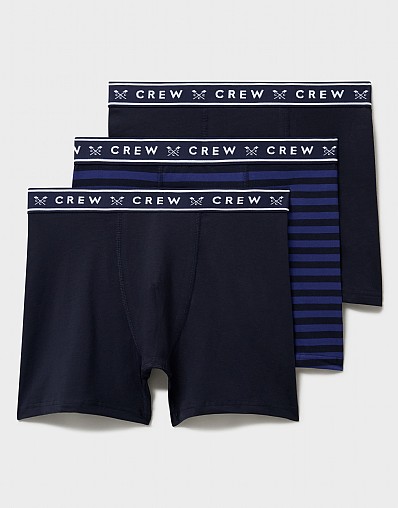 3 Pack Jersey Boxers in Blue Mix