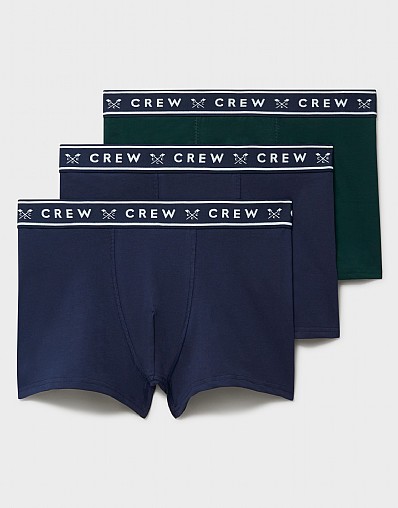 3 Pack Boxer Briefs in Navy and Purple Marl
