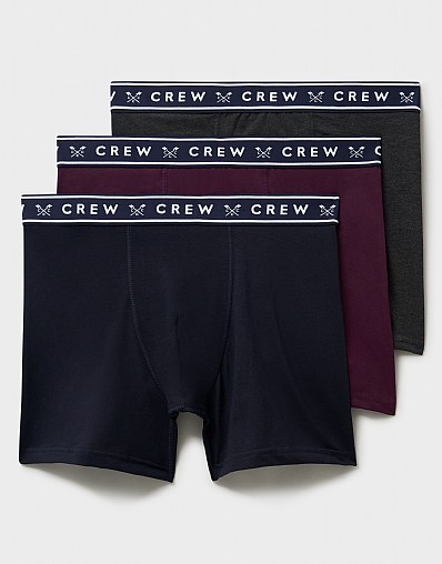 3 Pack Jersey Boxer Briefs in Navy