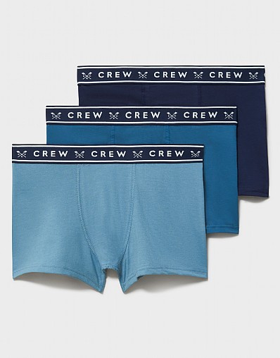 3 Pack Jersey Boxer Briefs in Blue