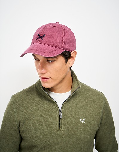 Garment Dye Cap in Burgundy Red