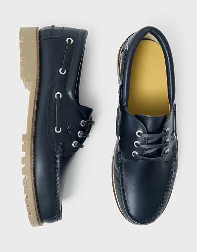 Winter Deck Shoe in Navy
