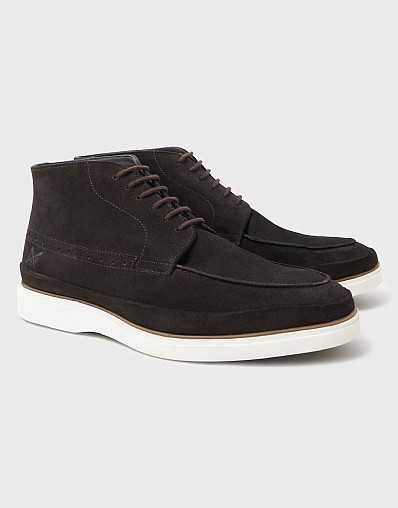 Casual Desert Boots in Dark Brown