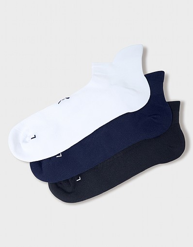 3 Pack Logo Trainer Socks in Black
