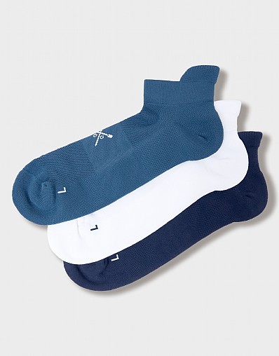 3 Pack Logo Trainer Socks in Teal