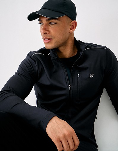 Technical Zip-Through Jacket in Black