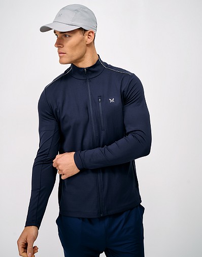 Technical Zip-Through Jacket in Dark Navy