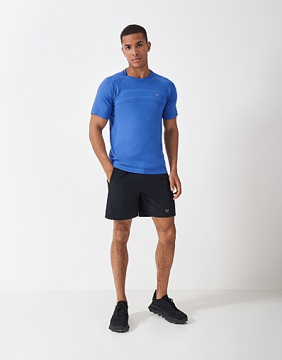 Relaxed Space Dye Seam Free Sports Tee in Palace Blue