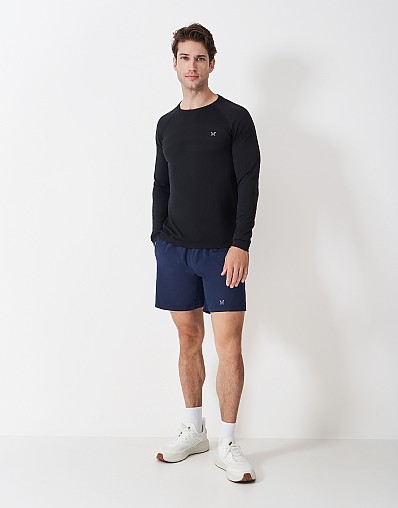 Long Sleeve Seam Free Tee in Black