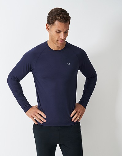 Active Comfort Crew Neck Top in Navy