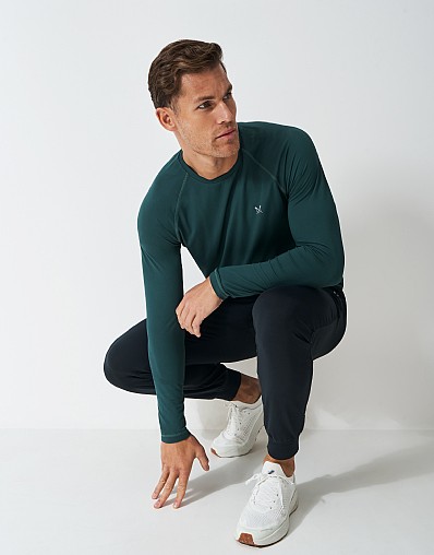 Active Comfort Crew Neck Top in Green