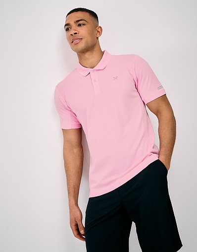 Sport Pique Polo Shirt in Pink