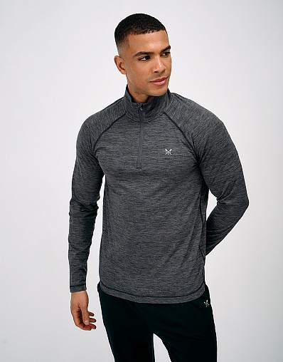 Active Comfort Studio Quarter Zip in Black Marl