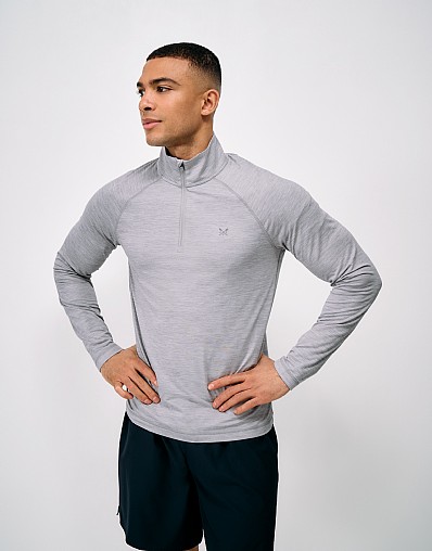 Active Comfort Studio Quarter Zip in Grey Marl